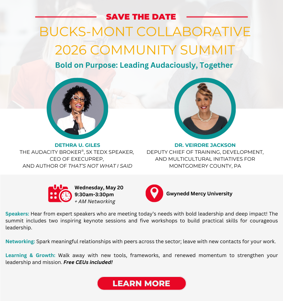 Bucks-Mont Collaborative 2026 Community Summit Save the Date