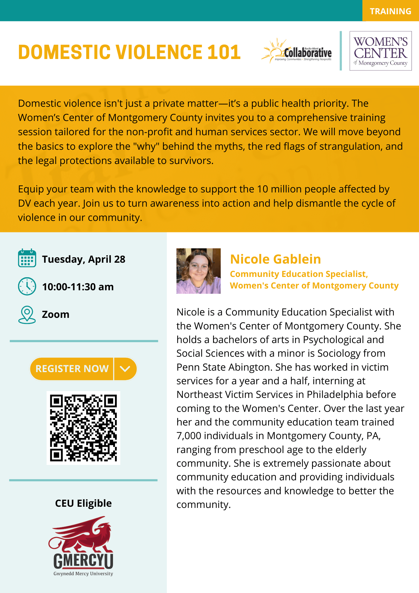 April 28 Domestic Violence 101