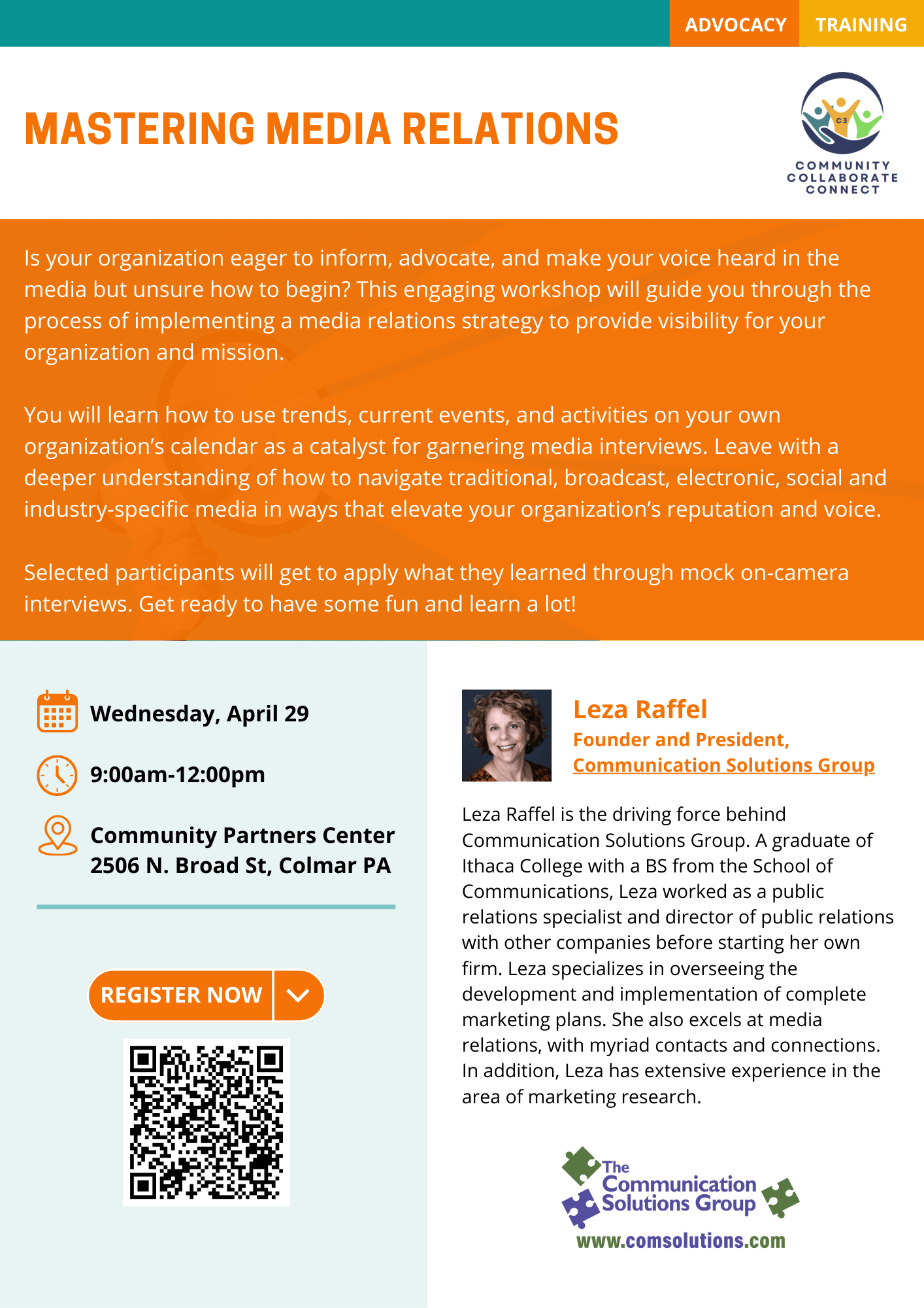 April 29 Mastering Media Relations