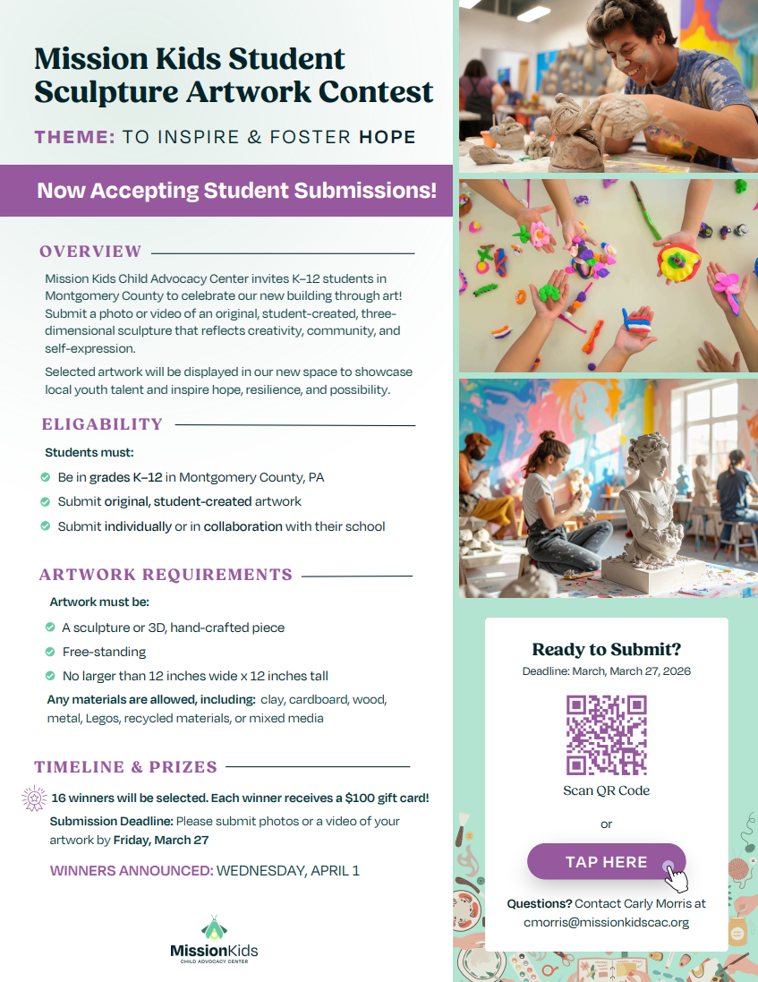 Mission Kids Student Sculpture Artwork Contest